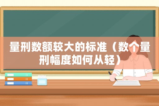量刑數(shù)額較大的標(biāo)準(zhǔn)（數(shù)個量刑幅度如何從輕）