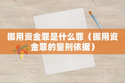 挪用資金罪是什么罪（挪用資金罪的量刑依據(jù)）