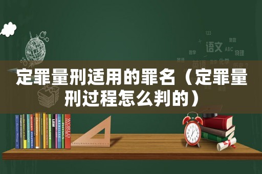 定罪量刑適用的罪名（定罪量刑過程怎么判的）