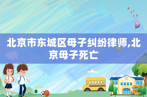 北京市東城區(qū)母子糾紛律師,北京母子死亡