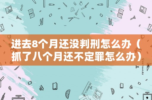 進(jìn)去8個(gè)月還沒判刑怎么辦（抓了八個(gè)月還不定罪怎么辦）