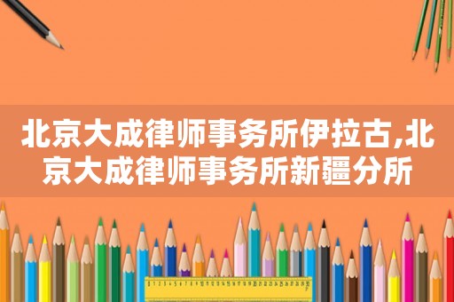 北京大成律師事務所伊拉古,北京大成律師事務所新疆分所