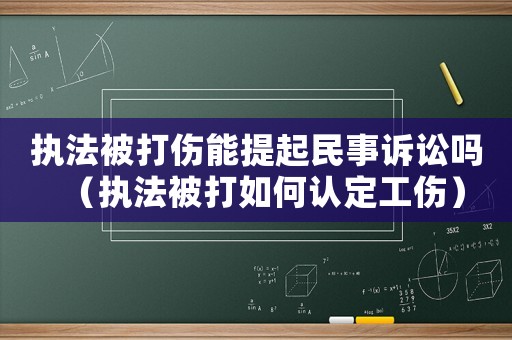 執(zhí)法被打傷能提起民事訴訟嗎（執(zhí)法被打如何認(rèn)定工傷）