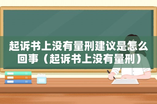 起訴書上沒有量刑建議是怎么回事（起訴書上沒有量刑）
