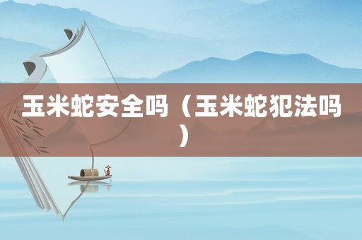 玉米蛇安全嗎（玉米蛇犯法嗎）