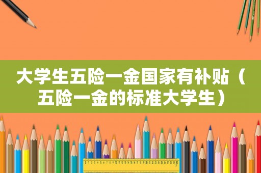 大學(xué)生五險一金國家有補貼（五險一金的標(biāo)準(zhǔn)大學(xué)生）