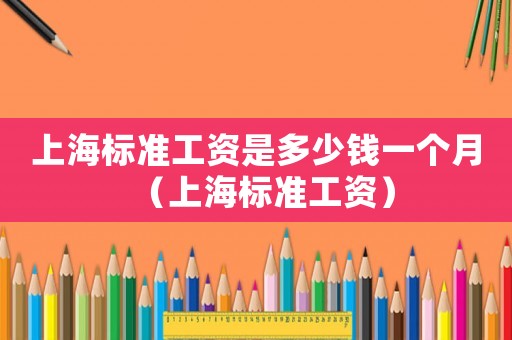 上海標準工資是多少錢一個月（上海標準工資）
