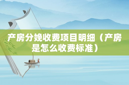 產(chǎn)房分娩收費(fèi)項(xiàng)目明細(xì)（產(chǎn)房是怎么收費(fèi)標(biāo)準(zhǔn)）
