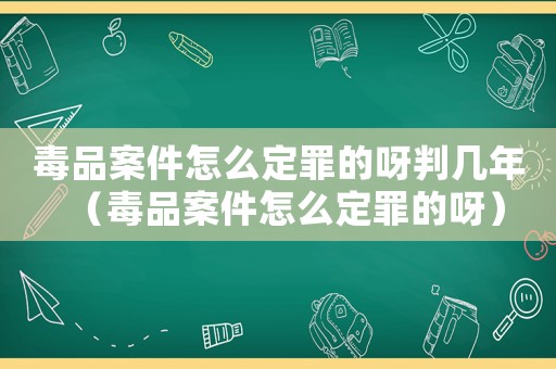 毒品案件怎么定罪的呀判幾年（毒品案件怎么定罪的呀）