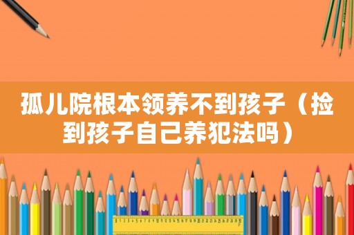 孤兒院根本領養(yǎng)不到孩子（撿到孩子自己養(yǎng)犯法嗎）
