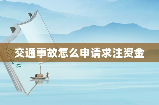 交通事故怎么申請(qǐng)求注資金
