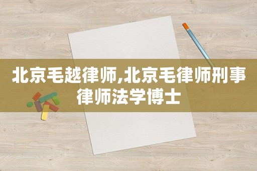 北京毛越律師,北京毛律師刑事律師法學博士
