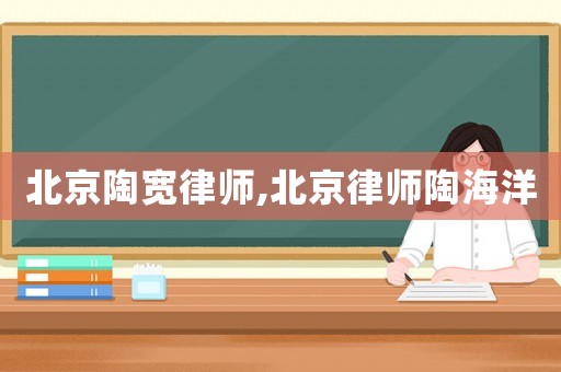 北京陶寬律師,北京律師陶海洋