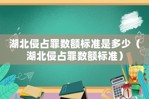 湖北侵占罪數(shù)額標(biāo)準(zhǔn)是多少（湖北侵占罪數(shù)額標(biāo)準(zhǔn)）
