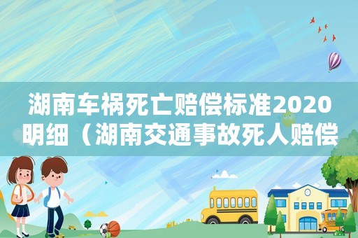湖南車禍死亡賠償標(biāo)準(zhǔn)2020明細（湖南交通事故死人賠償標(biāo)準(zhǔn)）