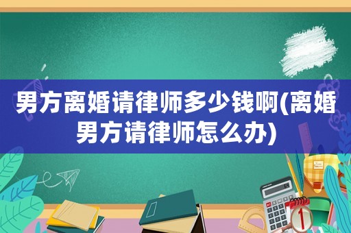 男方離婚請律師多少錢啊(離婚男方請律師怎么辦)