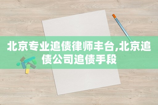 北京專業(yè)追債律師豐臺,北京追債公司追債手段