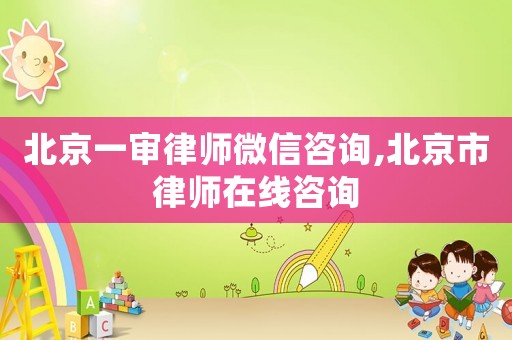 北京一審律師微信咨詢,北京市律師在線咨詢