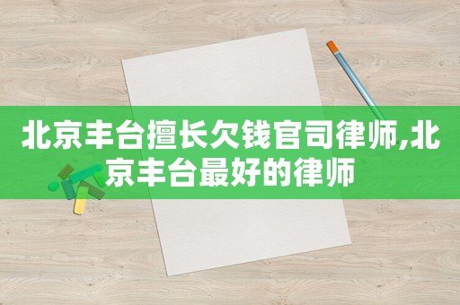北京豐臺(tái)擅長(zhǎng)欠錢官司律師,北京豐臺(tái)最好的律師