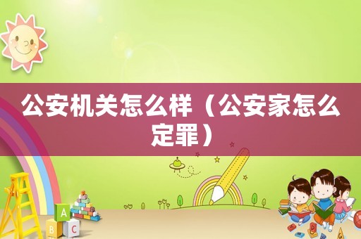 公安機(jī)關(guān)怎么樣（公安家怎么定罪）