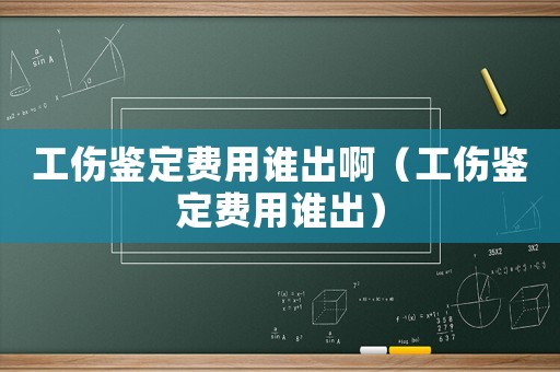 工傷鑒定費用誰出啊（工傷鑒定費用誰出）