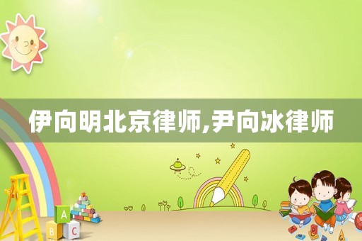 伊向明北京律師,尹向冰律師