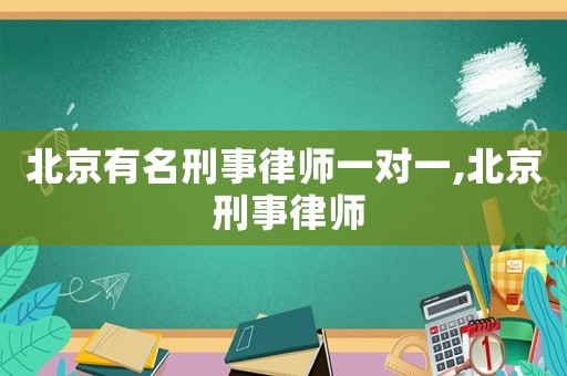 北京有名刑事律師一對(duì)一,北京 刑事律師