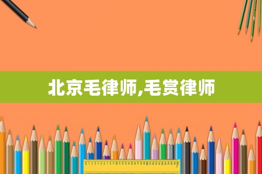 北京毛律師,毛賞律師