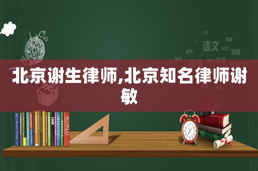 北京謝生律師,北京知名律師謝敏