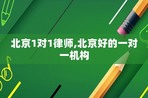 北京1對1律師,北京好的一對一機構(gòu)