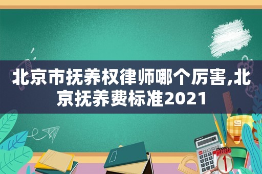 北京市撫養(yǎng)權(quán)律師哪個(gè)厲害,北京撫養(yǎng)費(fèi)標(biāo)準(zhǔn)2021
