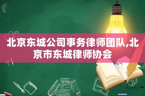 北京東城公司事務律師團隊,北京市東城律師協(xié)會