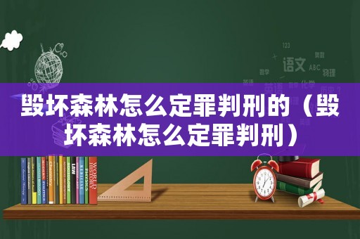 毀壞森林怎么定罪判刑的（毀壞森林怎么定罪判刑）