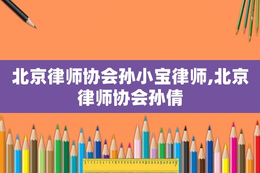 北京律師協(xié)會孫小寶律師,北京律師協(xié)會孫倩