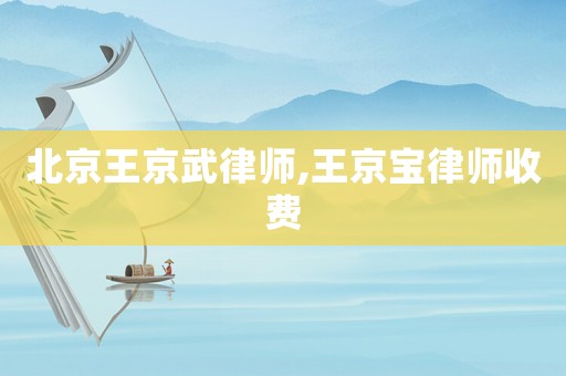 北京王京武律師,王京寶律師收費(fèi)