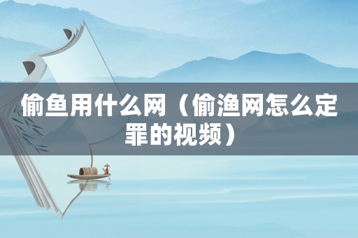 偷魚(yú)用什么網(wǎng)（偷漁網(wǎng)怎么定罪的視頻）
