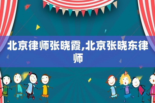 北京律師張曉霞,北京張曉東律師