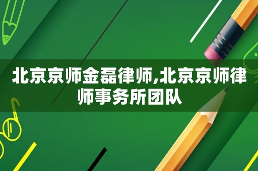 北京京師金磊律師,北京京師律師事務(wù)所團(tuán)隊
