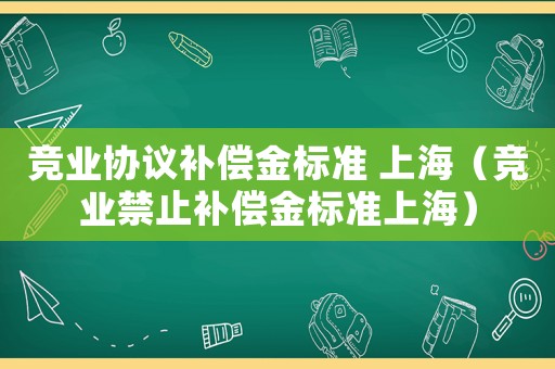 競(jìng)業(yè)協(xié)議補(bǔ)償金標(biāo)準(zhǔn) 上海（競(jìng)業(yè)禁止補(bǔ)償金標(biāo)準(zhǔn)上海）
