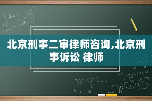 北京刑事二審律師咨詢,北京刑事訴訟 律師