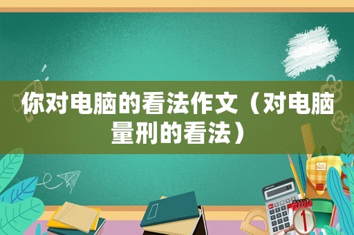 你對電腦的看法作文（對電腦量刑的看法）