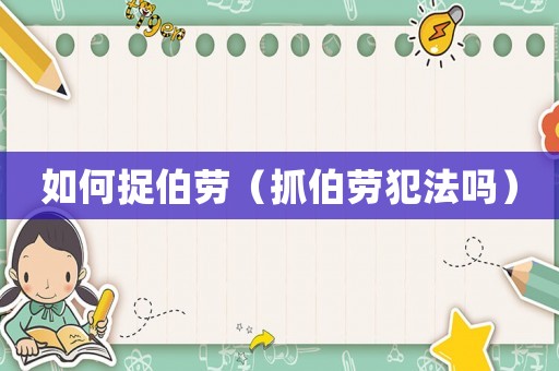 如何捉伯勞（抓伯勞犯法嗎）