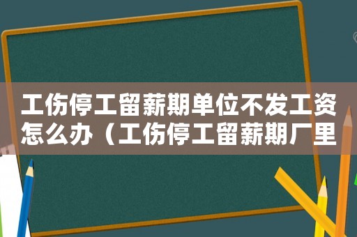 工傷停工留薪期單位不發(fā)工資怎么辦（工傷停工留薪期廠里不發(fā)工資怎么辦）