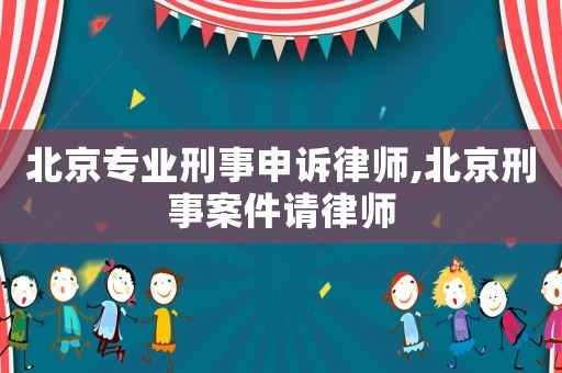 北京專業(yè)刑事申訴律師,北京刑事案件請律師