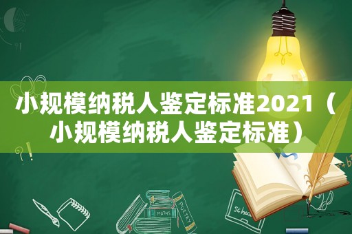 小規(guī)模納稅人鑒定標(biāo)準(zhǔn)2021（小規(guī)模納稅人鑒定標(biāo)準(zhǔn)）