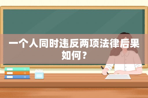 一個人同時違反兩項法律后果如何？