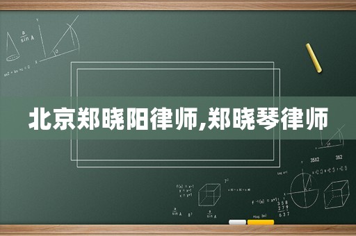 北京鄭曉陽(yáng)律師,鄭曉琴律師