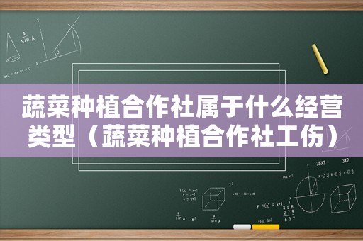 蔬菜種植合作社屬于什么經(jīng)營類型（蔬菜種植合作社工傷）