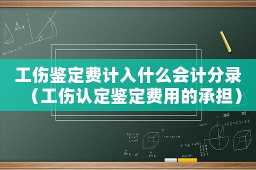 工傷鑒定費(fèi)計(jì)入什么會(huì)計(jì)分錄（工傷認(rèn)定鑒定費(fèi)用的承擔(dān)）