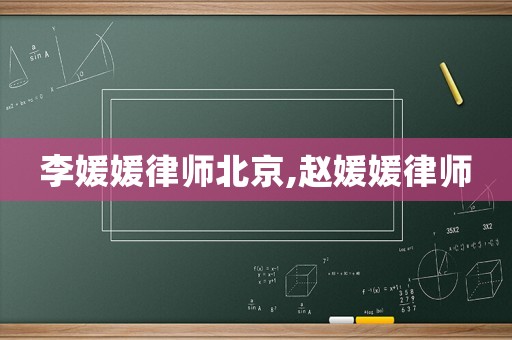 李媛媛律師北京,趙媛媛律師